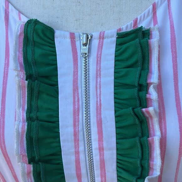 Wayward Fancies Women’s M Preppy pink & Green Retro inspired midi dress - Picture 9 of 16